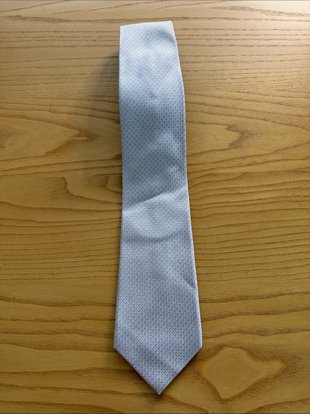 Banana Republic Light Gray Micro-Pattern Silk Tie